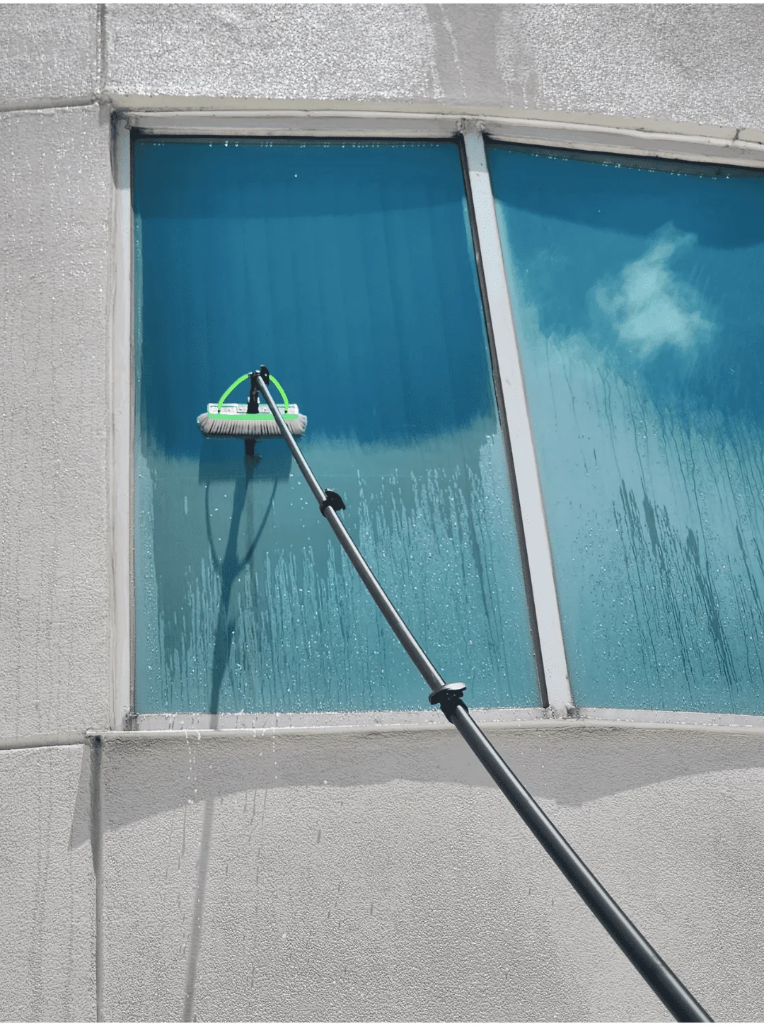 Professional window track cleaning service in Long Island, New York removing dirt and debris from window tracks.